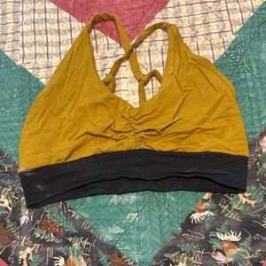 Elegant Mustard and Black Bralette